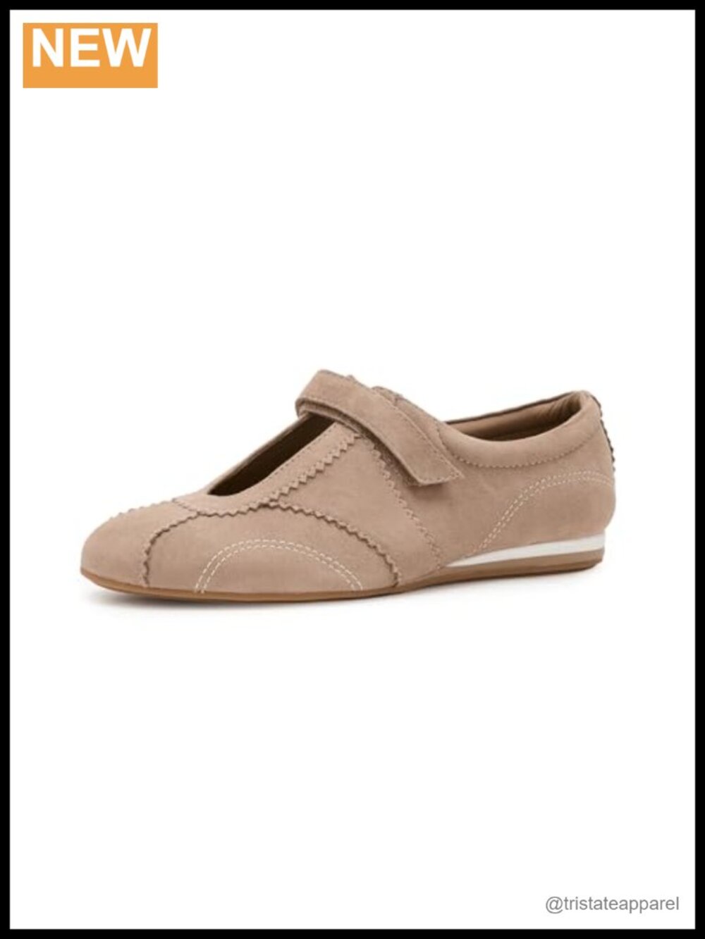 Versatile Suede Mary Jane Sneaker Flats Round Toe Pull-On